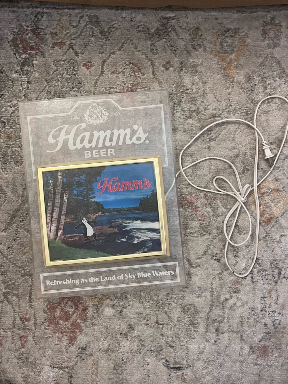 Vintage Hamm’s Beer Light Up Sign 1980s